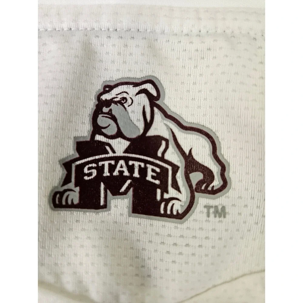 Adidas Mississippi State Bulldogs Polo Mens XL White Climalite Adizero 161903